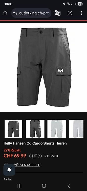 Helly Hansen Pantaloni: Helly Hansen Qd Cargo Shorts Herren NEU – Nuovo e nell'imballaggio originale da Zizers venduto da watchcomp.