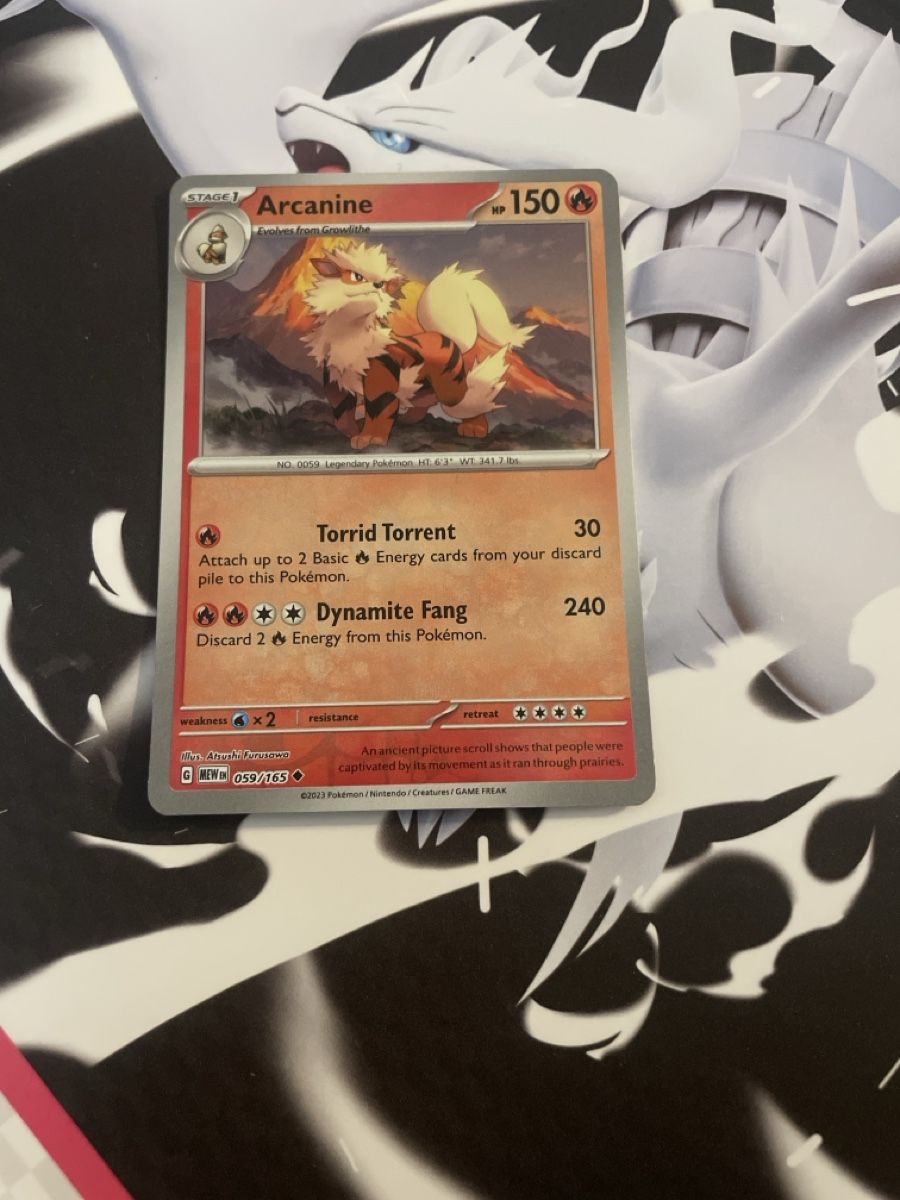 Pokémon Carte collezionabili: Arcanine 059/165 Pokemon 151 Reverse Holo – Usato da Bazenheid venduto da Toulouse12