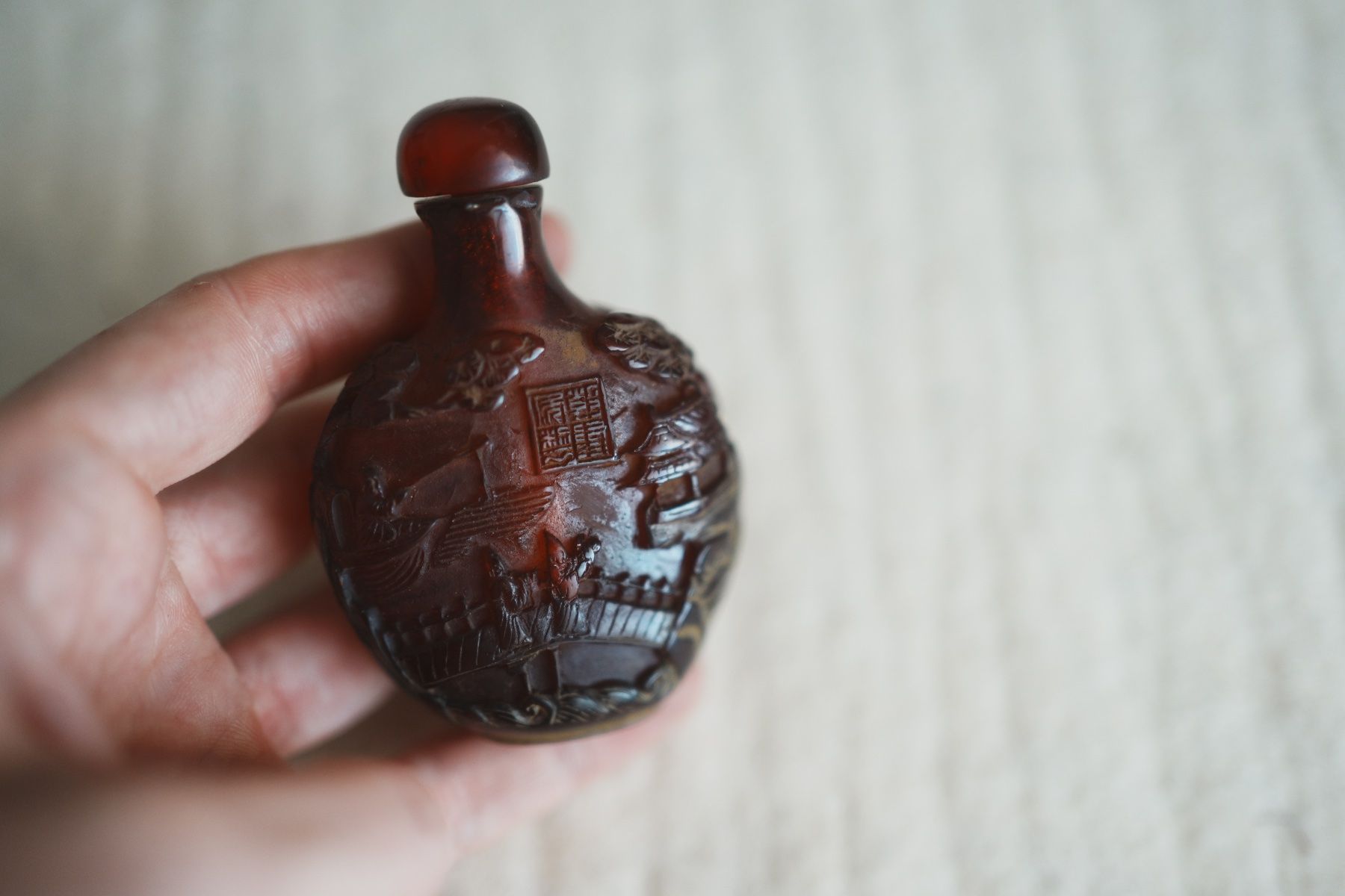 Flaconi: Chinesische Snuff Bottle, geschnitzt, Landschaft – Usato da Volketswil venduto da HeredisAntiques 3