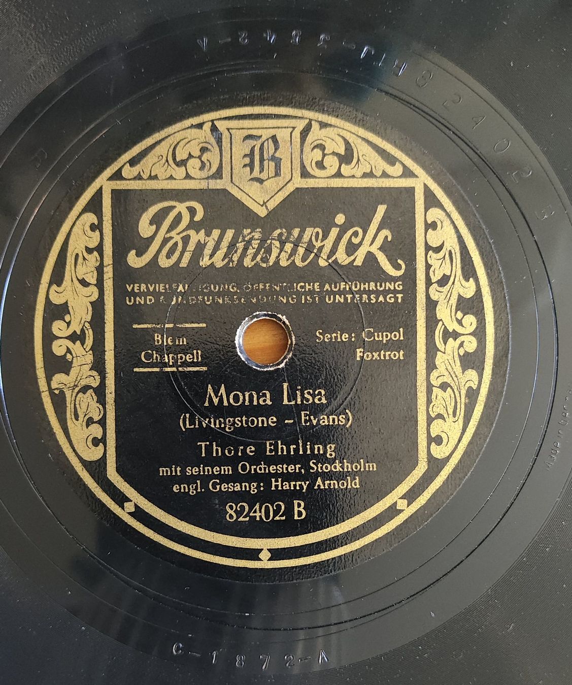 Dischi in vinile: Thore Ehrling - Mona Lisa / Wilhelmina, Schellack 10" – Usato da Winterthur venduto da sumpfis