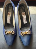 Escarpins vintage Pierre Balmain Paris, bleu marine