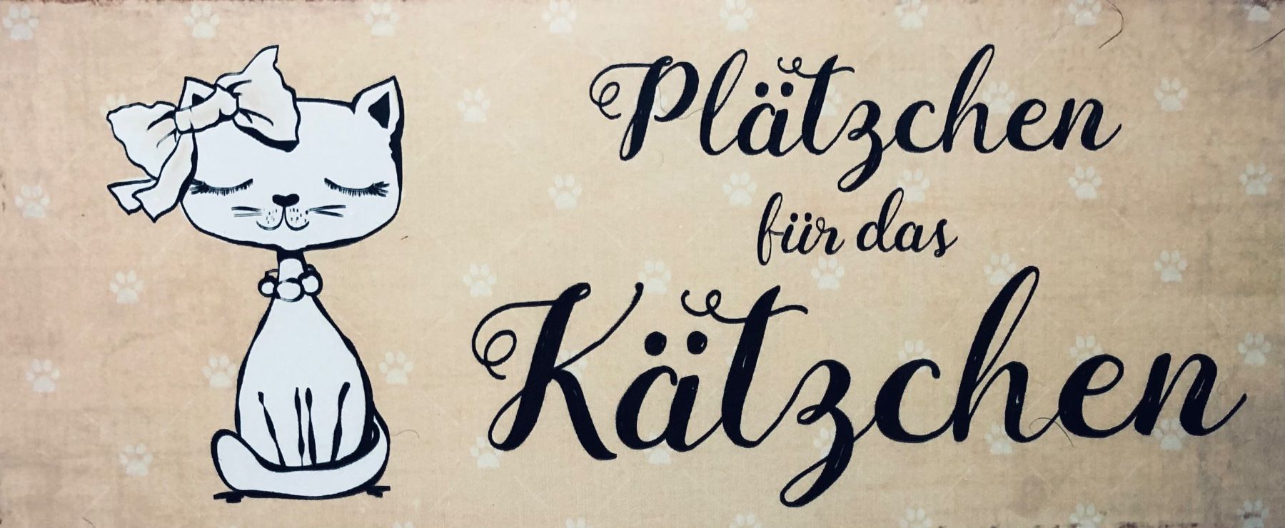 Insegne: Süsses Wandschild "Plätzchen fürs Kätzchen" – Usato da Speicherschwendi venduto da bab_krt9