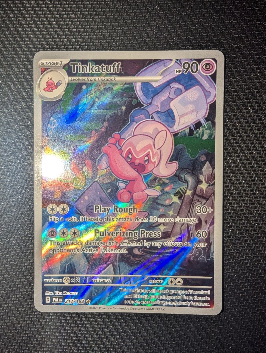 Pokémon Carte collezionabili: Tinkatuff 217/193 - Paldea Evolved (EN) – Nuovo (secondo la descrizione) da Schwyz venduto da Gojira666