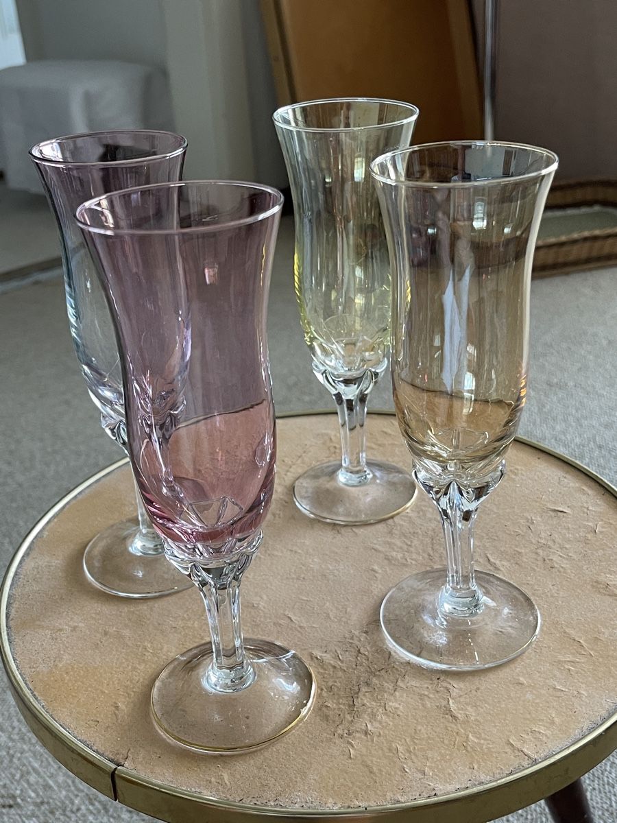 Bicchieri: 4 Vintage Champagner- Gläser Kristall – Usato da Arlesheim venduto da ren_5d2b 1