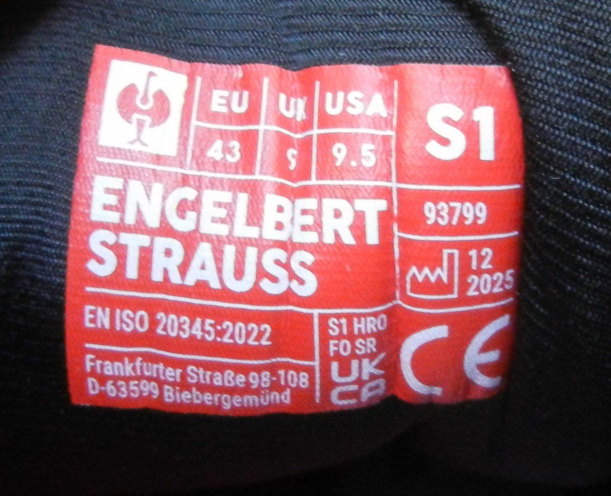 Engelbert Strauss Scarpe da uomo: SICHERHEITSSCHUHE GRÖSSE 43 ENGELBERT STRAUSS S1 – Nuovo e nell'imballaggio originale da Bern venduto da Mekongbeach 2