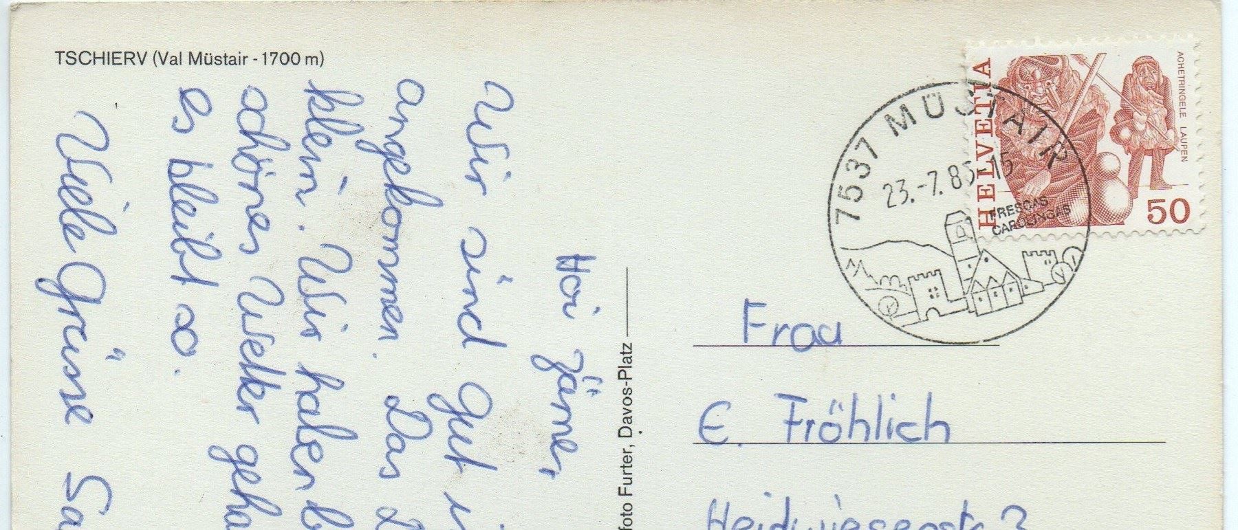 Cartoline postali: TSCHIERV Val Müstair – Usato da Jona venduto da philajona 1
