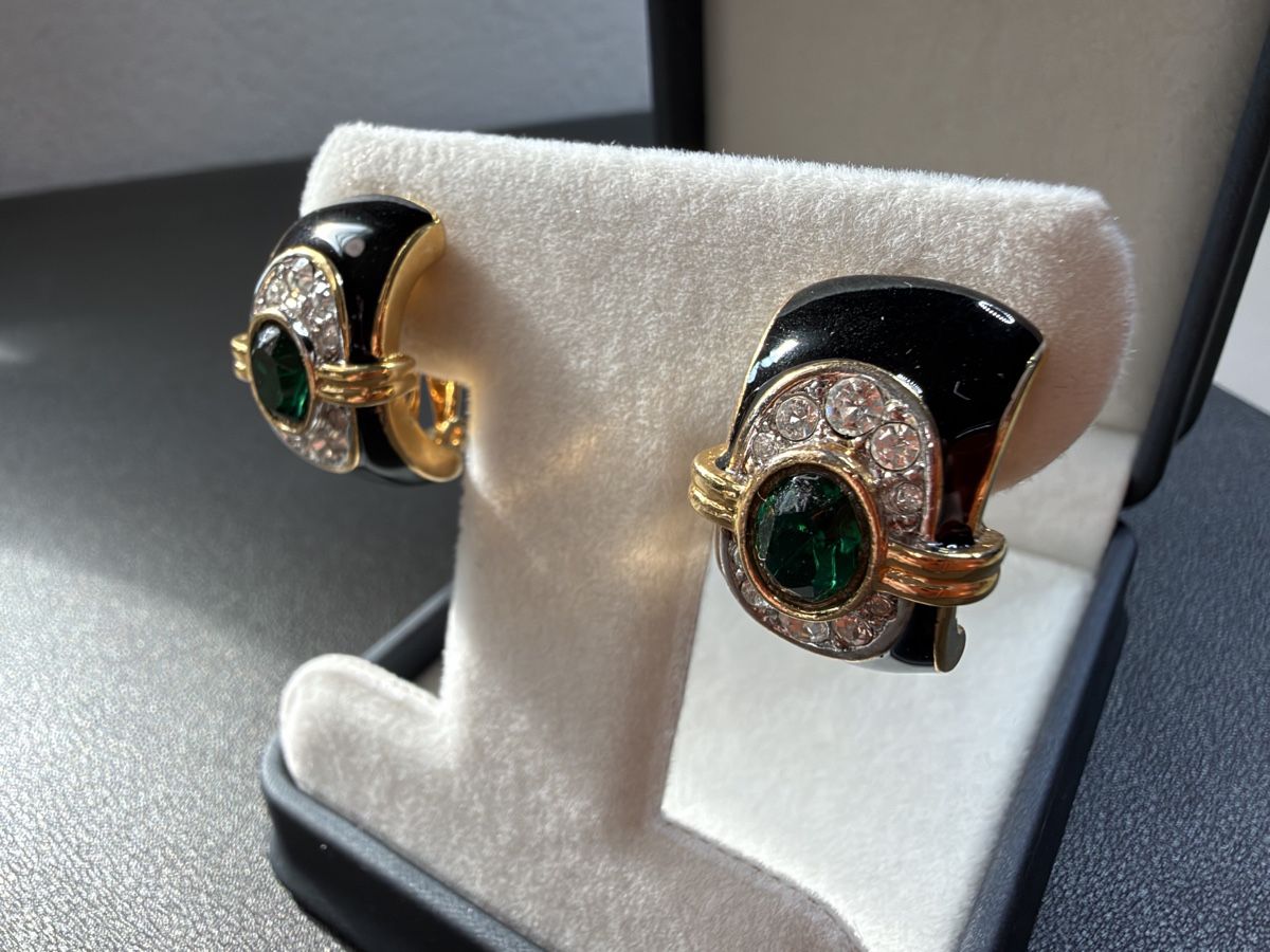 Orecchini pendenti & Orecchini a lobo: Vintage Ohrringe Clips Luxus Modeschmuck   – Usato da Lamone venduto da LaCantinaMagica 4