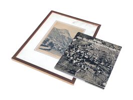 Johannes Weber Holzstich gerahmt + Buch Stans Nidwalden