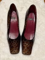 Pumps Baldan Leder braun Schlangenoptik Grösse 38.5