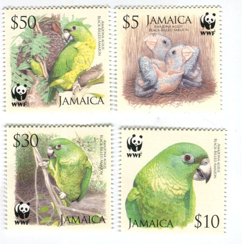Tutti i francobolli: Briefmarken "Papageien". Jamaika. – Nuovo e nell'imballaggio originale da Basel venduto da Butsch5