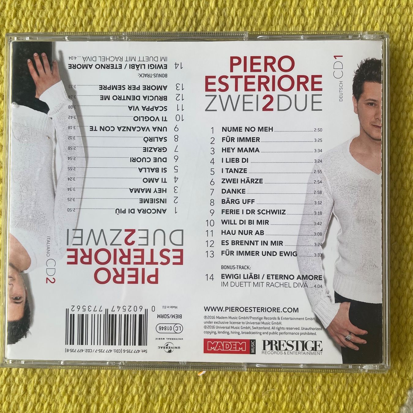 CD: PIERO ESTERIORE-2CD DUE2ZWEI – Usato da Rorschacherberg venduto da CD-Roli 1