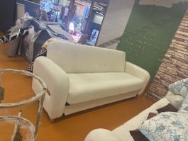 Sofa Bett weiss mit Bettkasten neuwertig