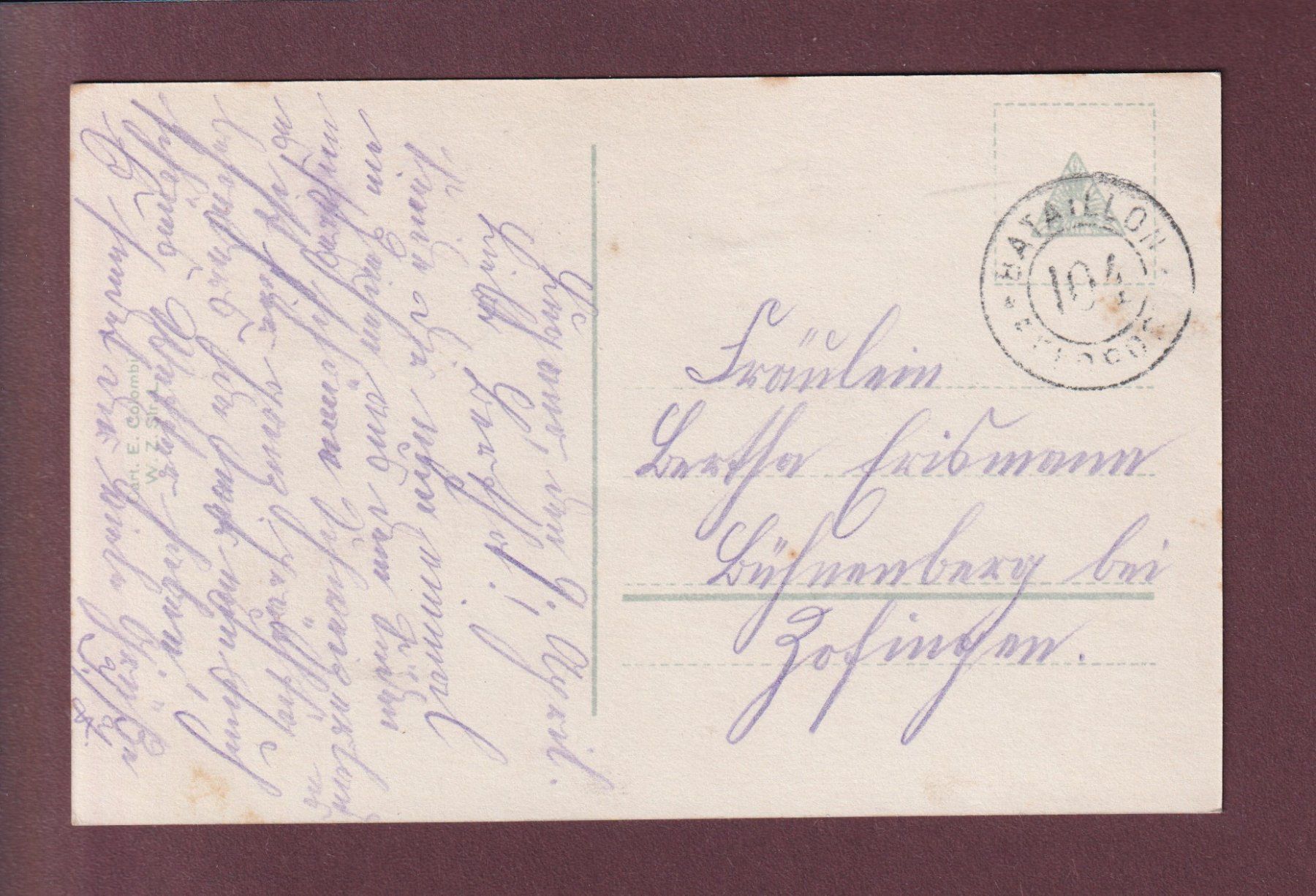 Cartoline postali: BELLINZONA - Veduta Sud - Feldpost – Usato da Pully venduto da nicecards 1