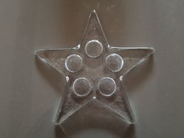 Bougeoir étoile en verre, fabriqué à Hergiswil, diam. 30 cm.