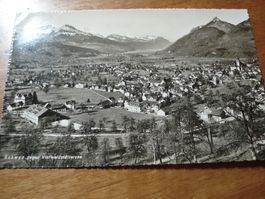 Schwyz gegen Vierwaldstättersee, 1939, gelaufen o Feldpost-o