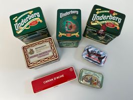 Lot Blechbüchsen; Caran'Ache, Underberg, u.a.