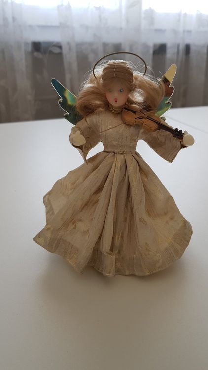 Rauschgoldengel mit Geige Marke Pauline Leidel-Spreen (Neu (gemäss ...