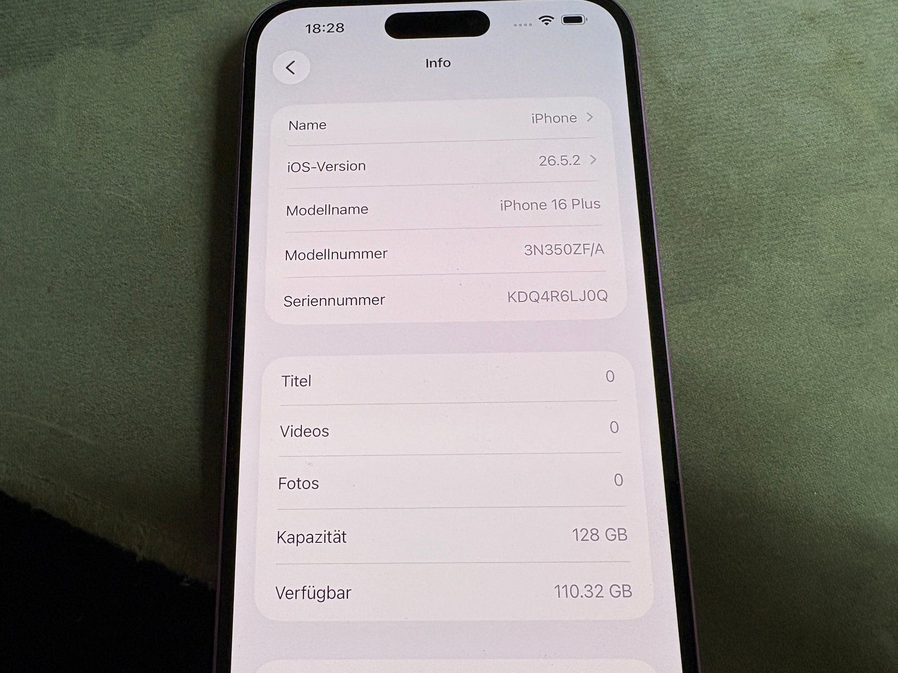 Apple Handys / Smartphones: Iphone 16 Plus 128Gb#92 – Gebraucht aus Au SG von bah_6f5w 5