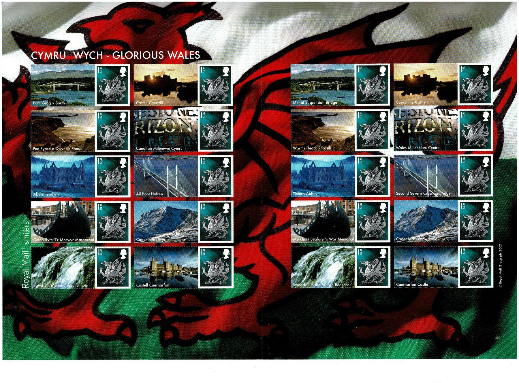 Tutti i francobolli: UK Gloriousn Wales 1 Bogen ** – Nuovo (secondo la descrizione) da Lausanne venduto da Whorvath