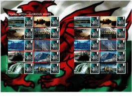 UK Gloriousn Wales 1 Bogen **