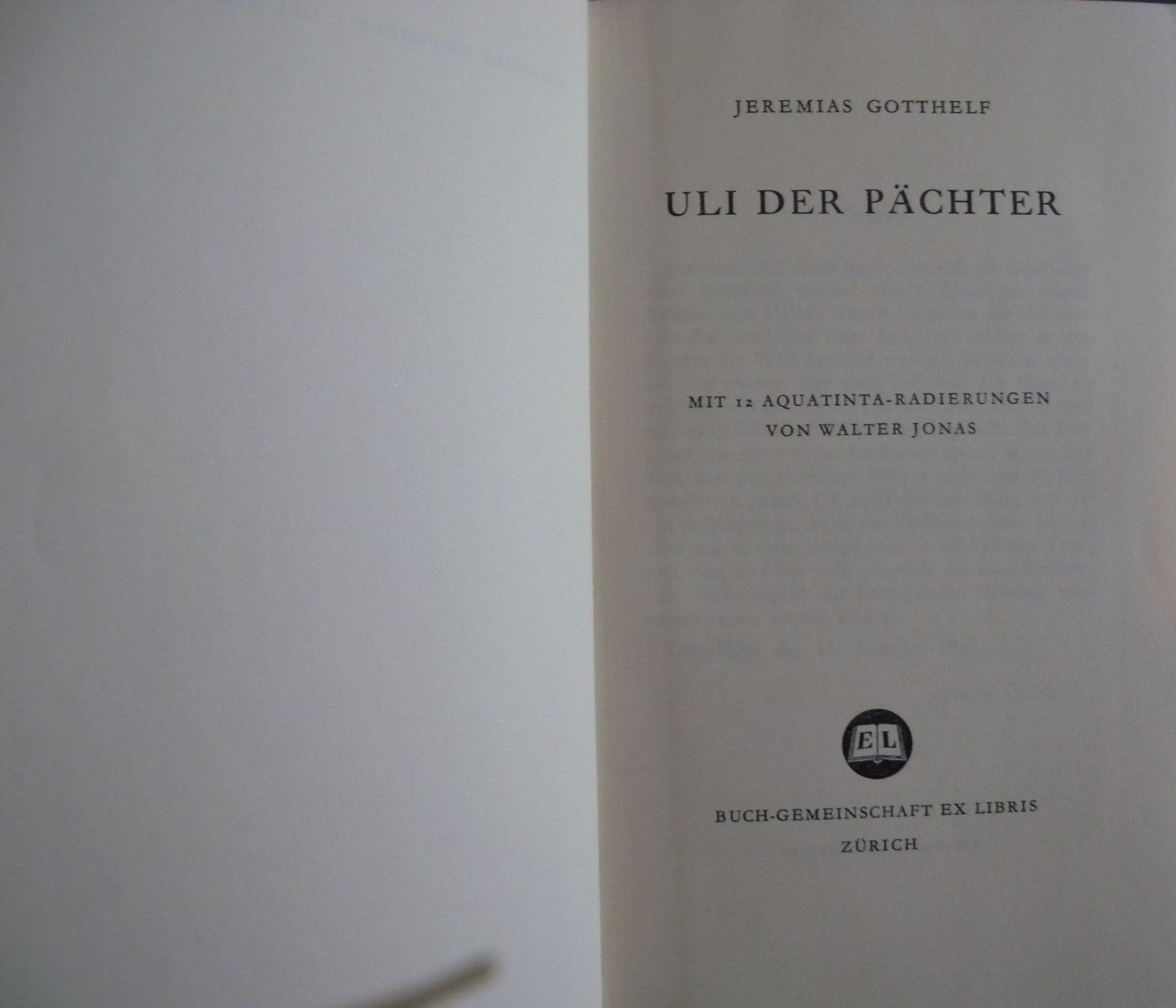 Libri: Uli der Pächter, Gotthelf – Usato da Hauenstein venduto da davia72 1