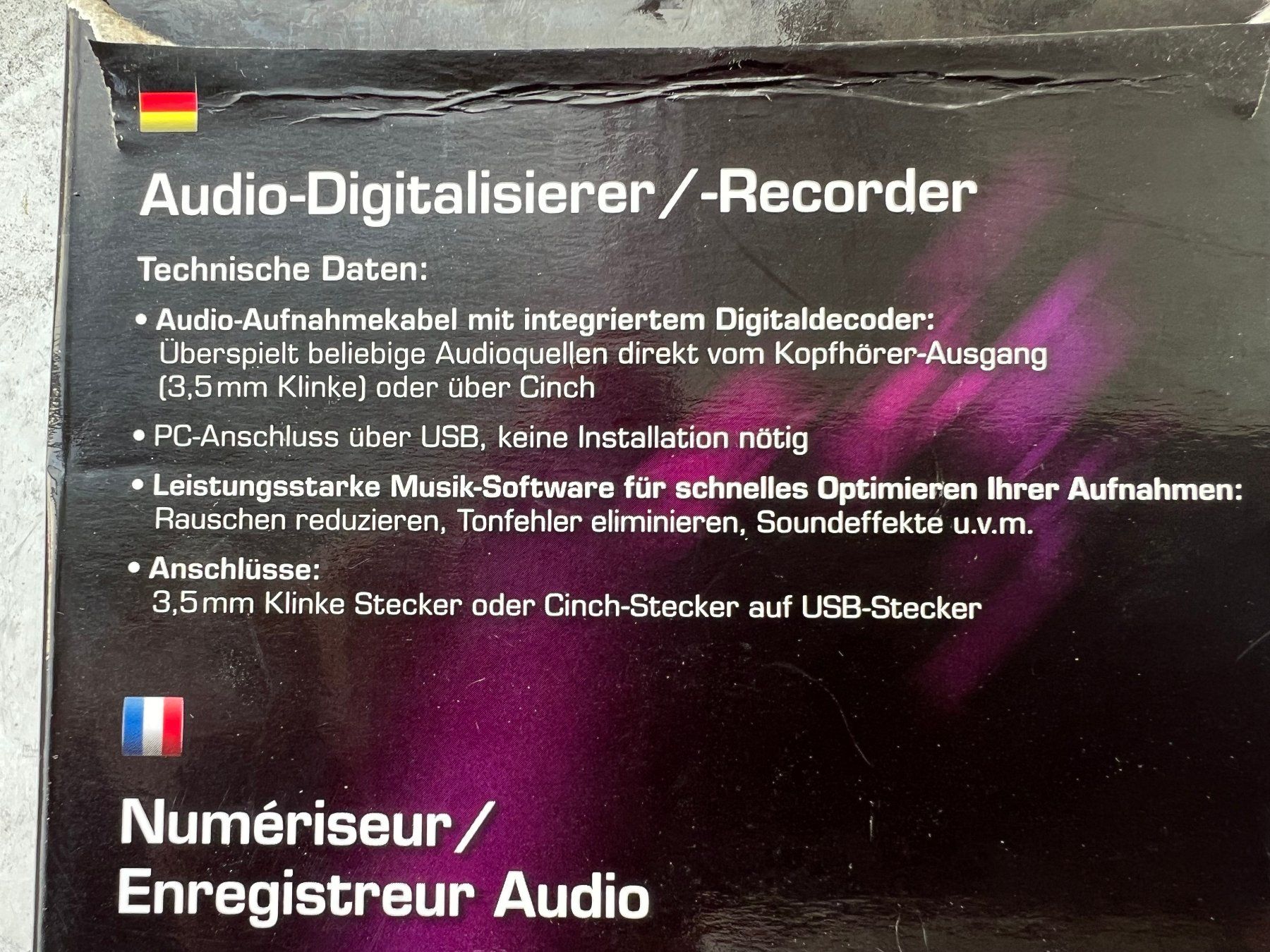 Aufnahmegeräte: Q-sonic Audio-Digitalisierer / - Recorder – Gebraucht aus Bazenheid von rue_6hcy 1