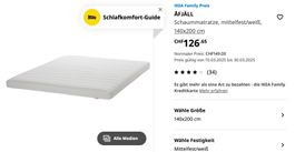 Matratze 140x200 cm, ÅFJÄLL von IKEA