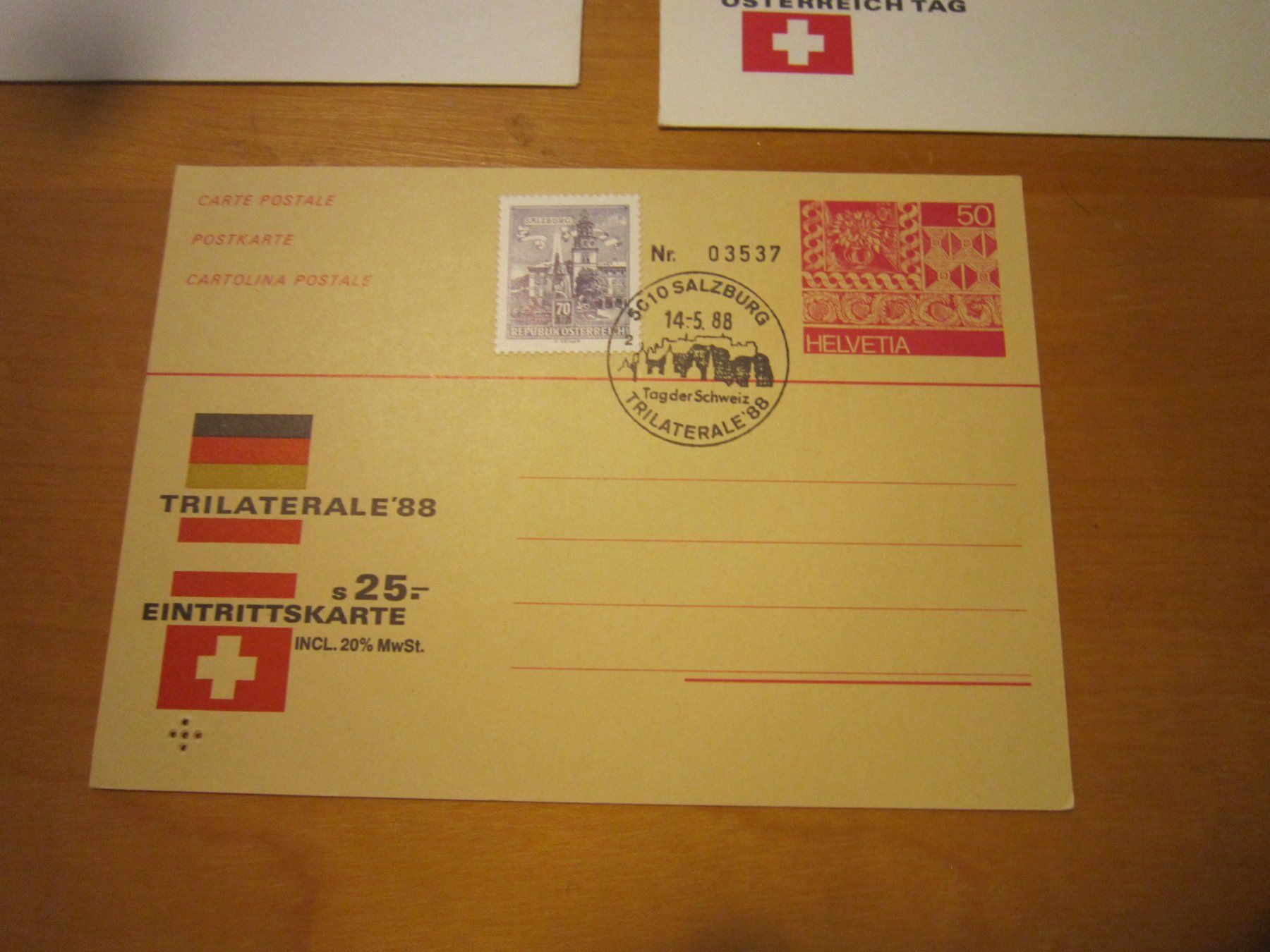 Alle Briefmarken: LOt A 1988 Trilaterale schöne Belege – Gebraucht aus Gordola von Polentaefung 1