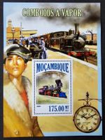 Mosambik-Mi Block 816 ** (2013) Bahnmotive