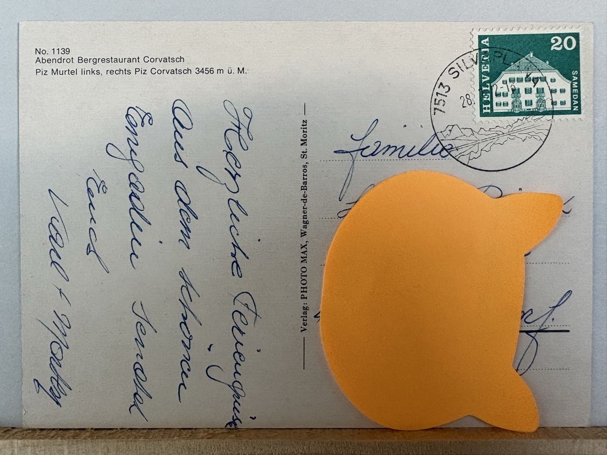 Cartes postales: AK von Piz Murte / Corvatsch – D'occasion à Rümlang par Kartenpost1 1