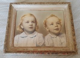 Portrait Ancien Enfants Coloré Main - André Bandelier Genéve