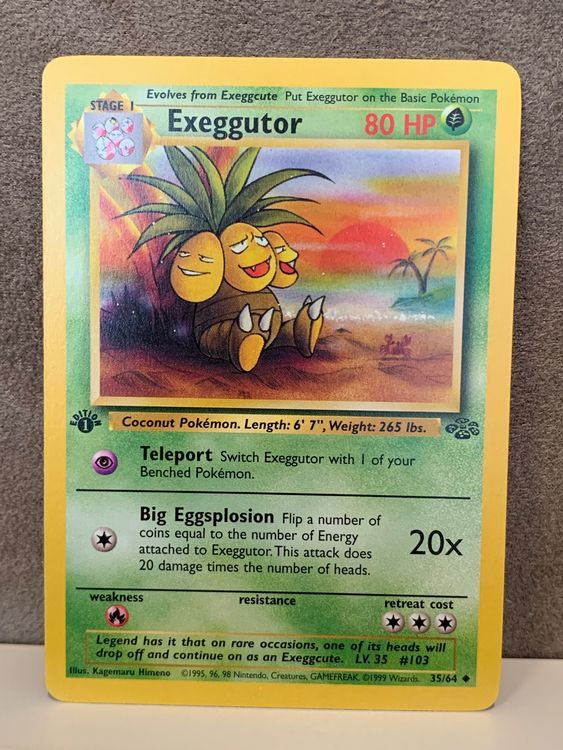 35/64 *1.Edition Exeggutor ENG Pokemon Jungle Dschungel (Gebraucht) in ...