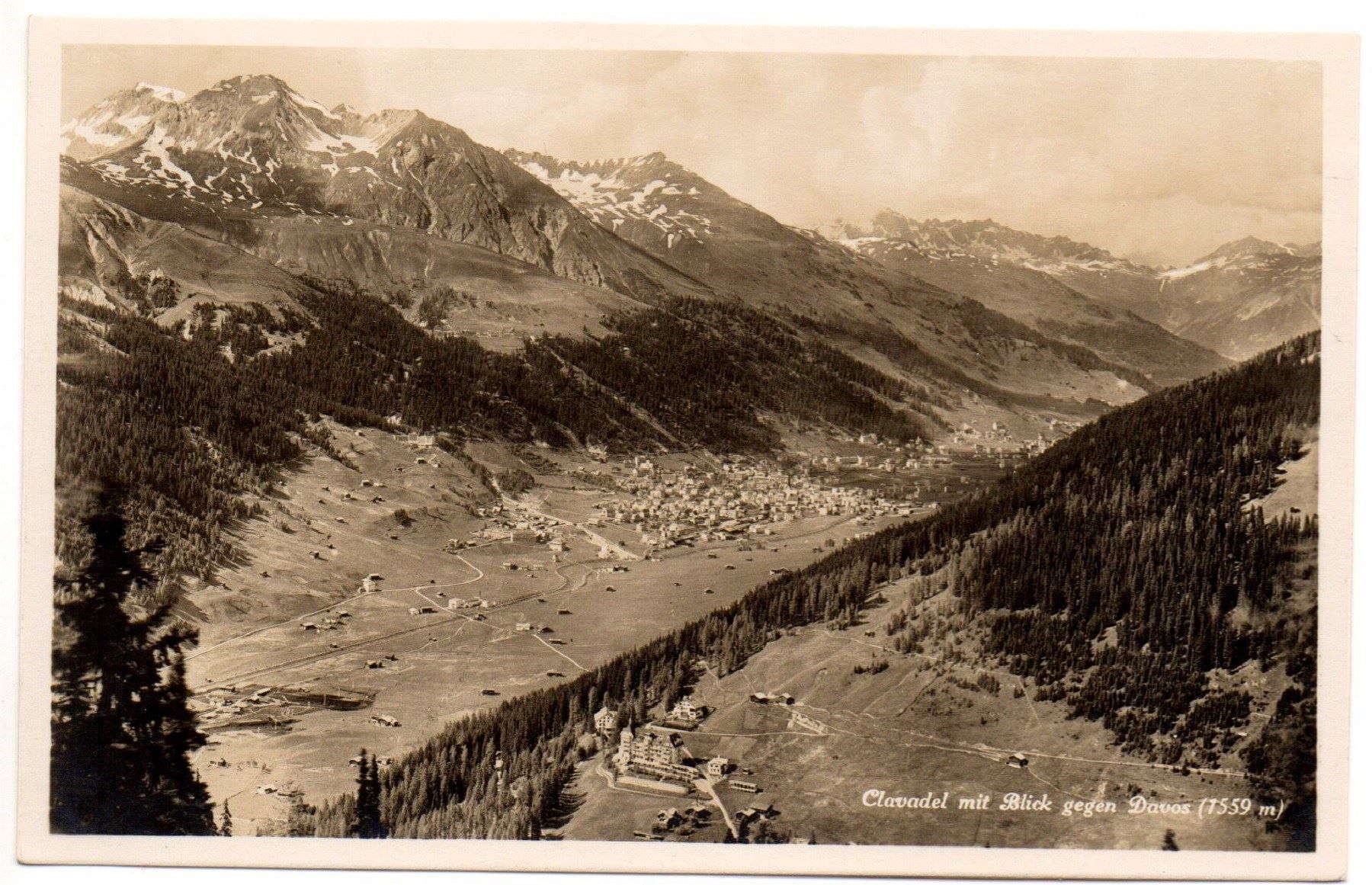 Ansichtskarten: CLAVADEL mit Blick gegen Davos – Neu (gemäss Beschreibung) aus Jona von philajona