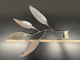B_Kunstschied_Blatt_EisenVorhangstangen-,Gartenrankabschluss