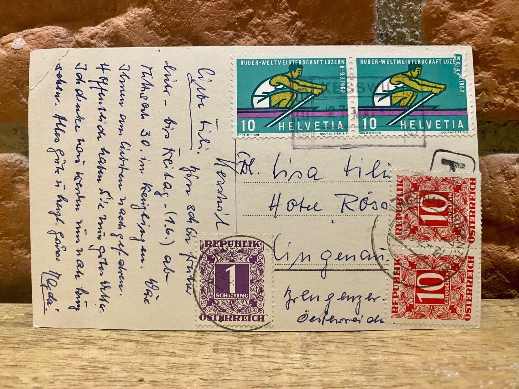 Cartoline postali: 1963 - KREUZLINGEN - Kirche & Seminar - Bodensee – Usato da Root venduto da ENGLAND-TREASURES 2