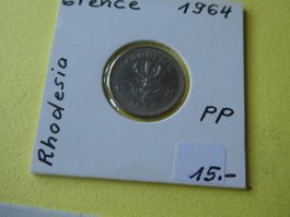Rhodesien 1964, 6 Pence      PP