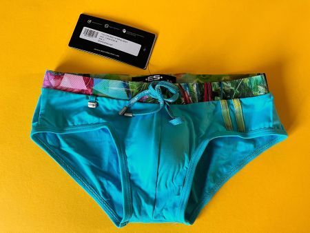 ES Collection, Badehose, Grösse S, Farbe Türkis mehrfarbig