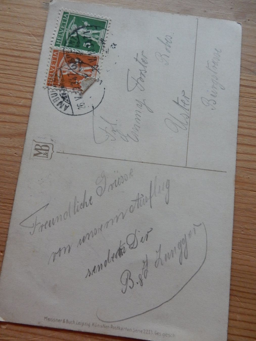 Cartoline postali: Antike Postkarte, Veilchen Kirschblüten Frühling – Nuovo (secondo la descrizione) da Jona venduto da simongarden 1