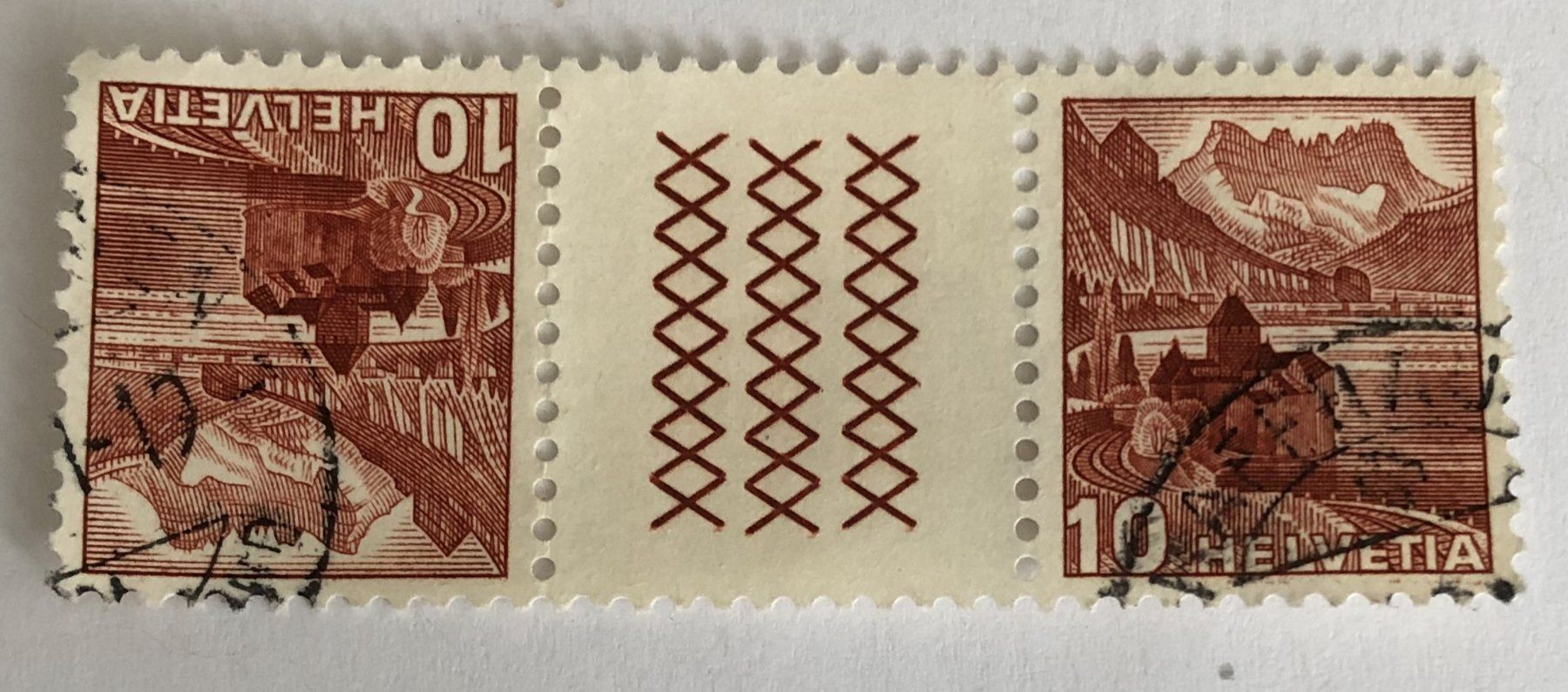Tutti i francobolli: Landschaftsbilder Nr S 54 Stempel      – Usato da Aarau venduto da Billa007