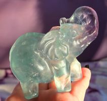 🐘✨ Fluorit Elefant ✨💜💚 373g