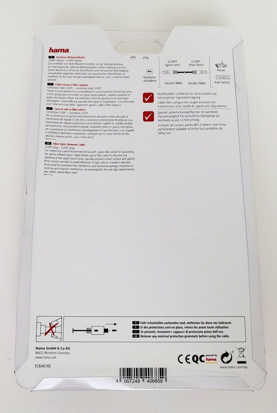 Hama Cavi: Hama Glasfaser Netzwerkkabel 5 m – Nuovo e nell'imballaggio originale da Aarau venduto da Zielu 2