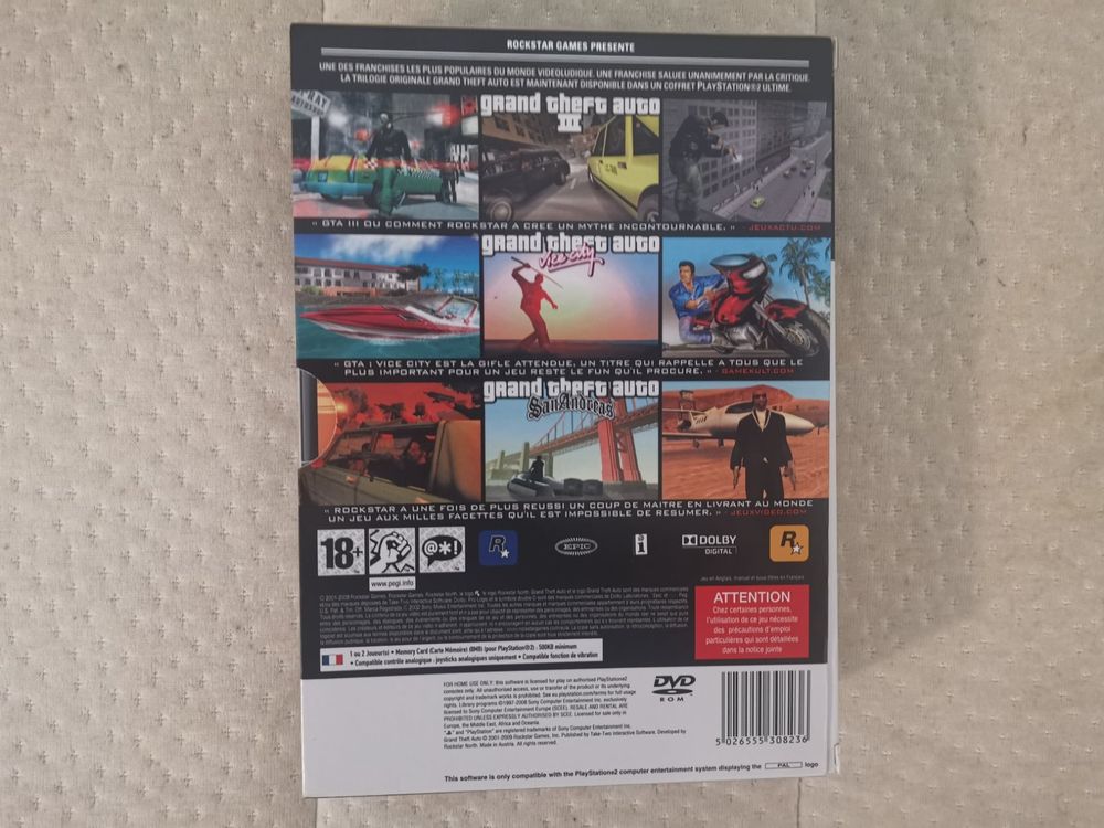 Grand Theft Auto Trilogy PS2 – EXTERNAL PAPER BOX ONLY – No Games, No Cases