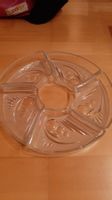 K..12 R / Ker) Glasteller Servierplatte 5 Fächer Vintage
