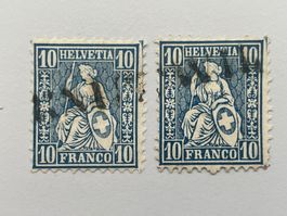 1862, Weisses Papier, ZNr. 31, Stabsstempel KNUTWIL