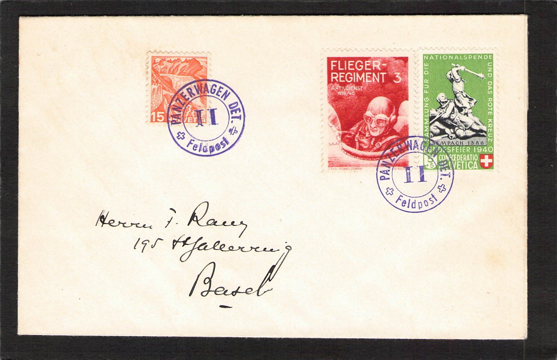 Tous les timbres: Feldpost : Panzerwagen DET. ll , Mischfrankatur – D'occasion à Reichenburg par ibiza18