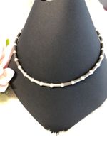 Edelstahl Collier mit Süsswasser Perlen 42.5 cm