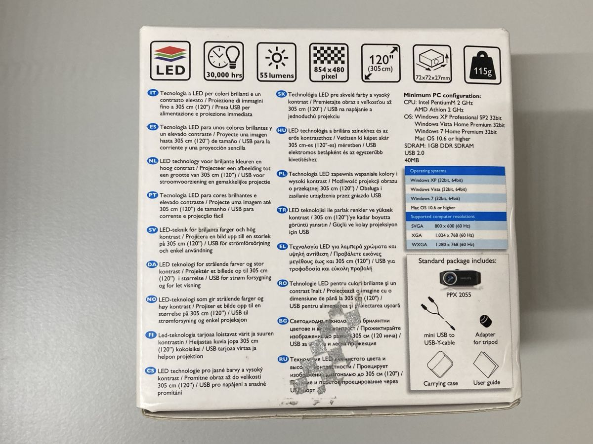 Philips Videoprojektoren: Philips PicoPix ppx2055 Minibeamer – Gebraucht aus Zürich von adr_dmw2 3