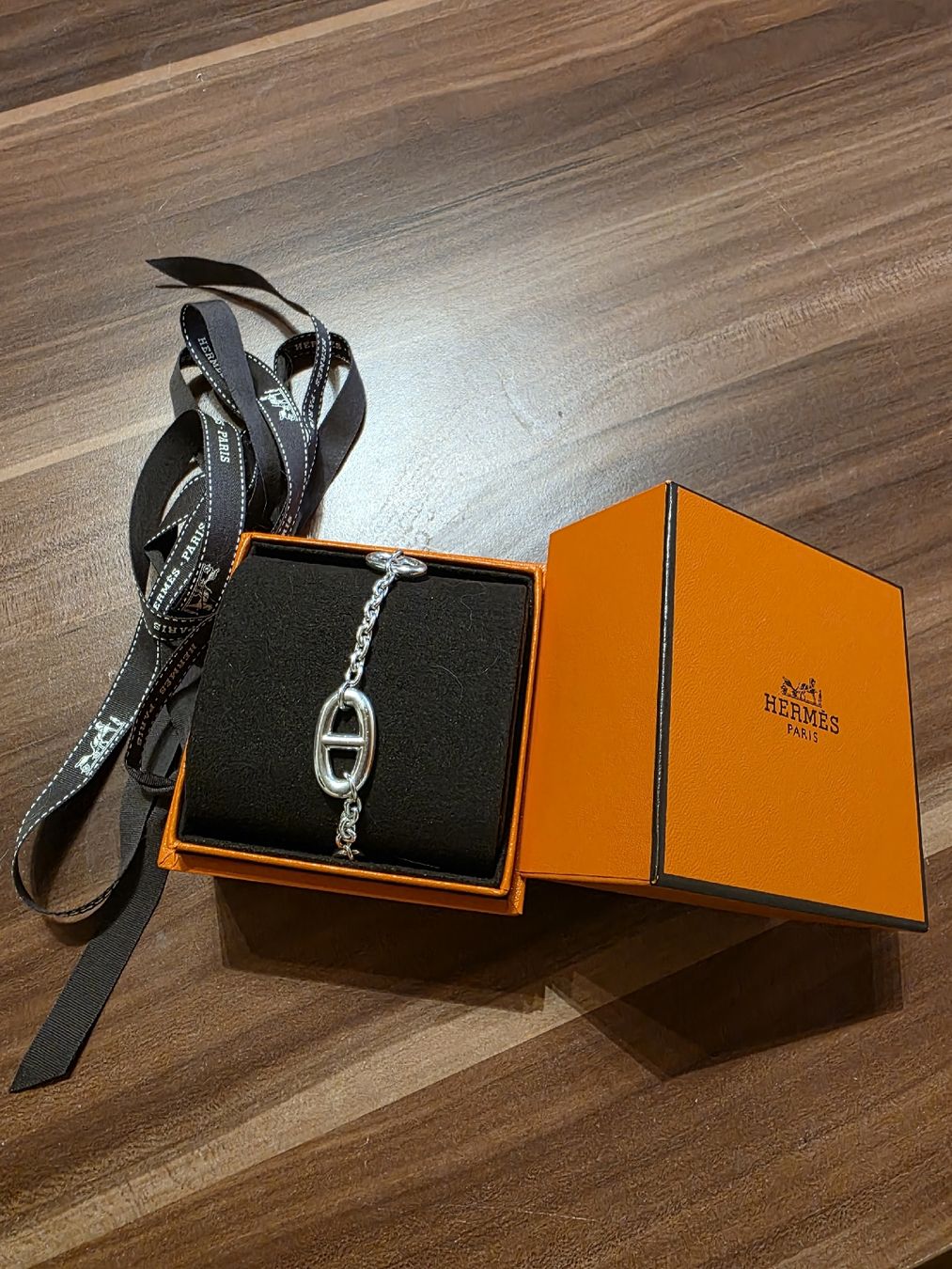 Hermès Bracciali & Braccialetti: Hermès Chaîne d'Ancre Bracelet Silver 17cm – Usato da Dübendorf venduto da ChicReEdition
