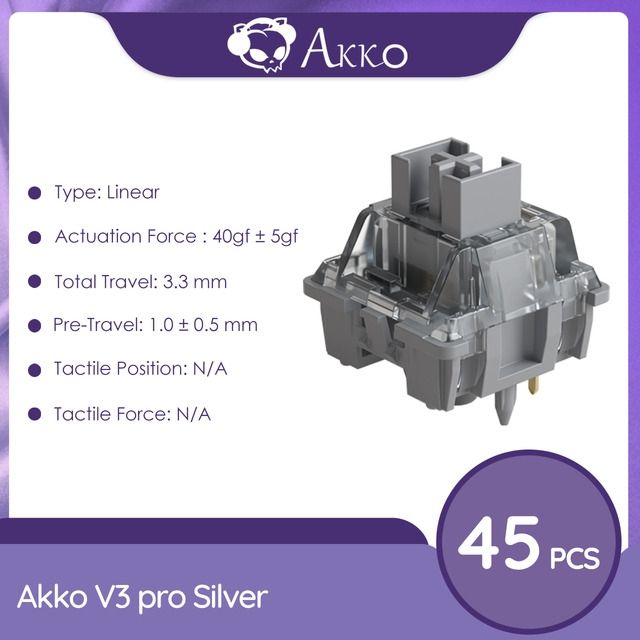 Akko Tastiere: Akko V3 pro Silver 45 Stück – Nuovo (secondo la descrizione) da Illnau venduto da Penguin 3