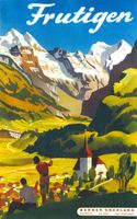 FRUTIGEN BERNER OBERLAND 1952 - Original Plakat